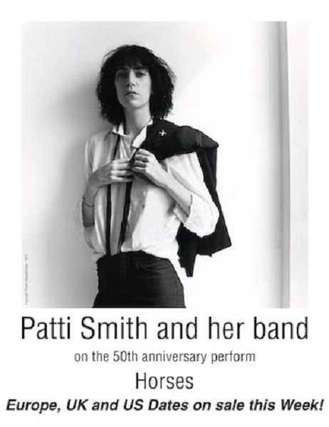 Patti Smith ofrecerá un único concierto este año en España el próximo 8 de octubre a las 21:00 horas, en el Teatro Real de Madrid