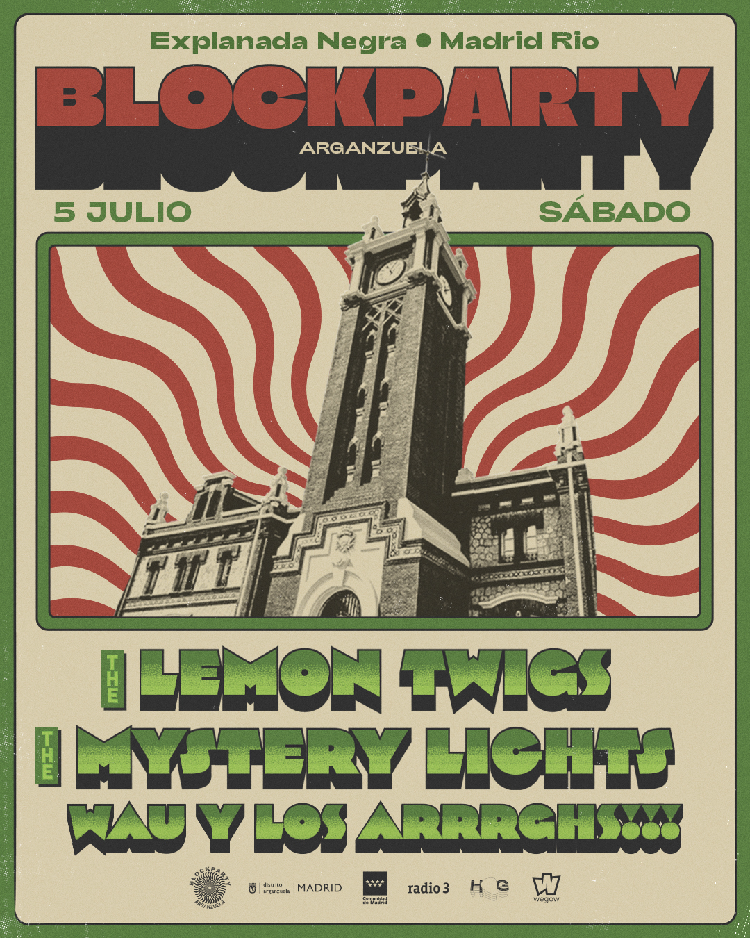 El sábado 5 de julio de este 2025 vuelve Blockparty Arganzuela a la Explanada Negra Multiusos de Madrid Río con mucha buena música en directo