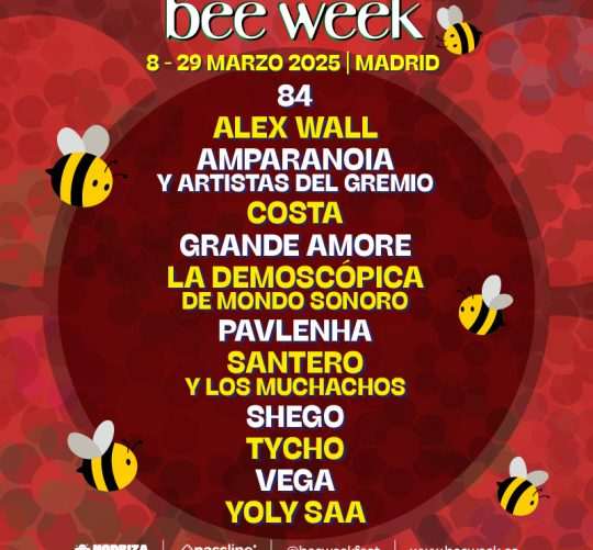 Hay novedades en la programación del Bee Week 2025, festival que se desarrollará en diferentes salas de Madrid durante todo el mes de marzo