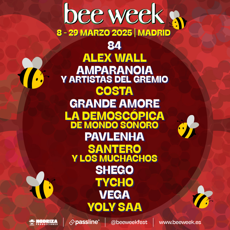 Hay novedades en la programación del Bee Week 2025, festival que se desarrollará en diferentes salas de Madrid durante todo el mes de marzo