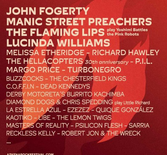 El Azkena Rock Festival 2025 corona el cartel de su 23 edición con el legendario John Fogerty, que estará en Vitoria del 19 al 21 de junio.