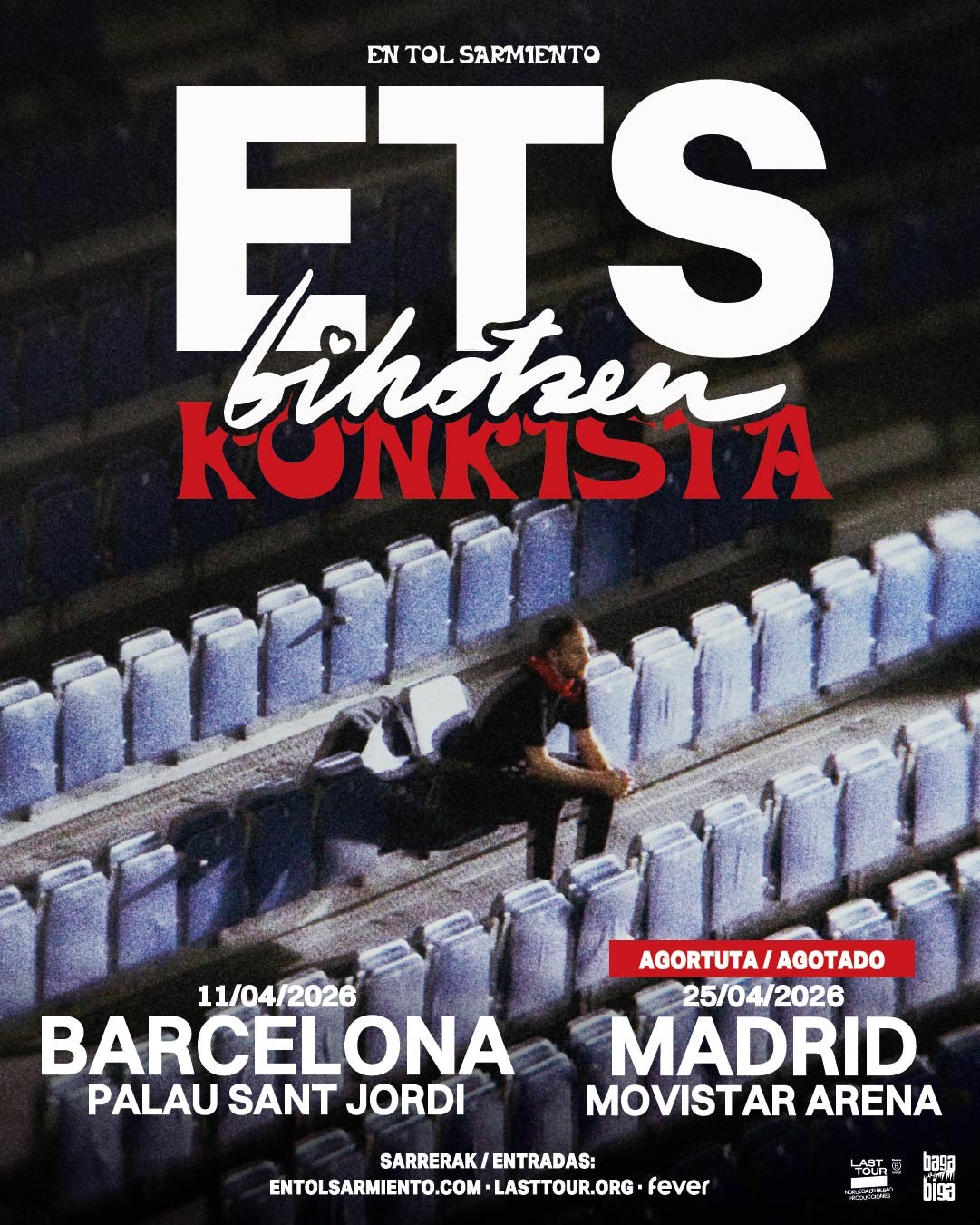 ETS anuncia un nuevo concierto en el Palau Sant Jordi de Barcelona tras agotar en tres horas las entradas para el Movistar Arena de Madrid