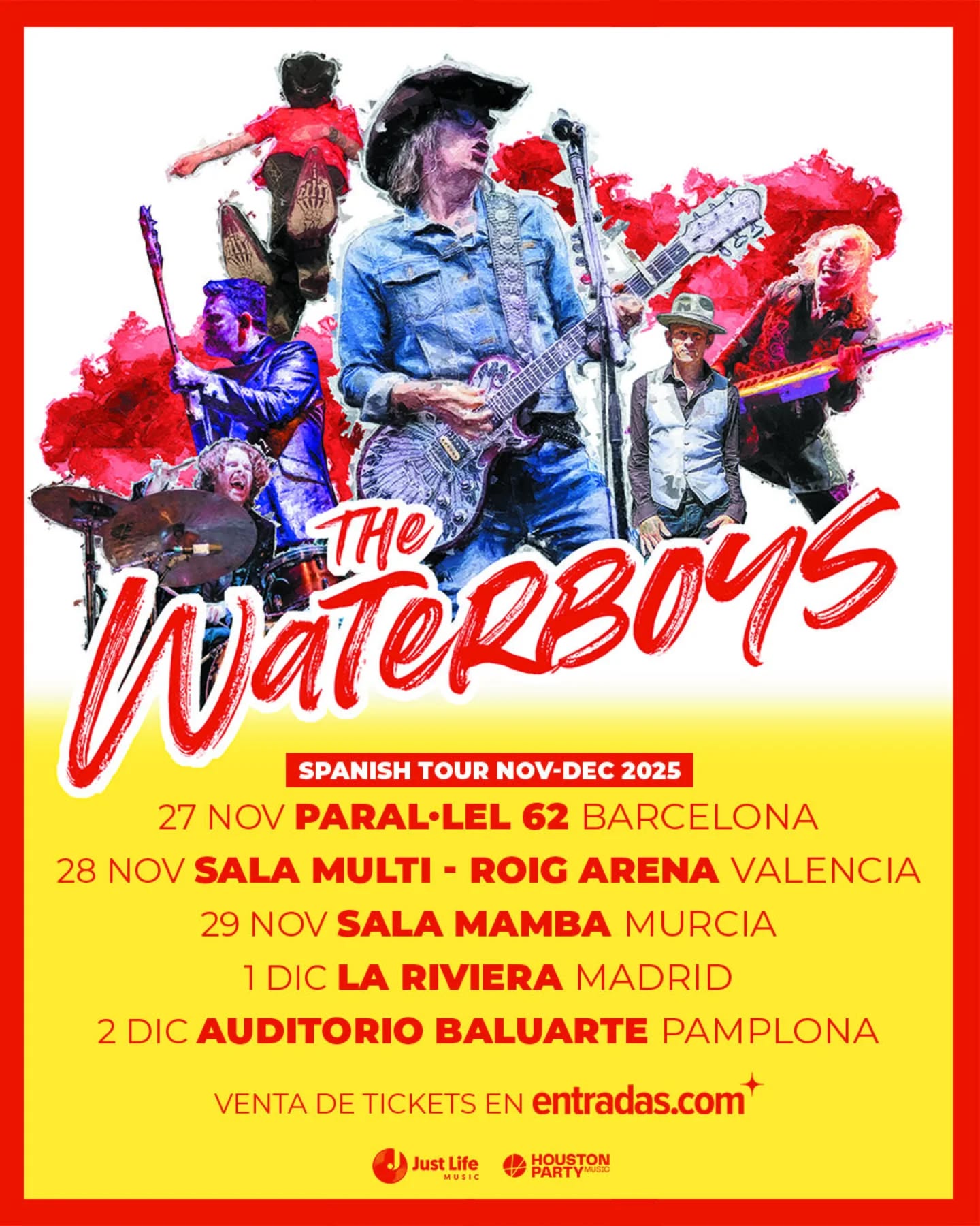 The Waterboys anuncian nueva gira española por nuestros escenarios para finales de noviembre y principios de diciembre de este año 2025.