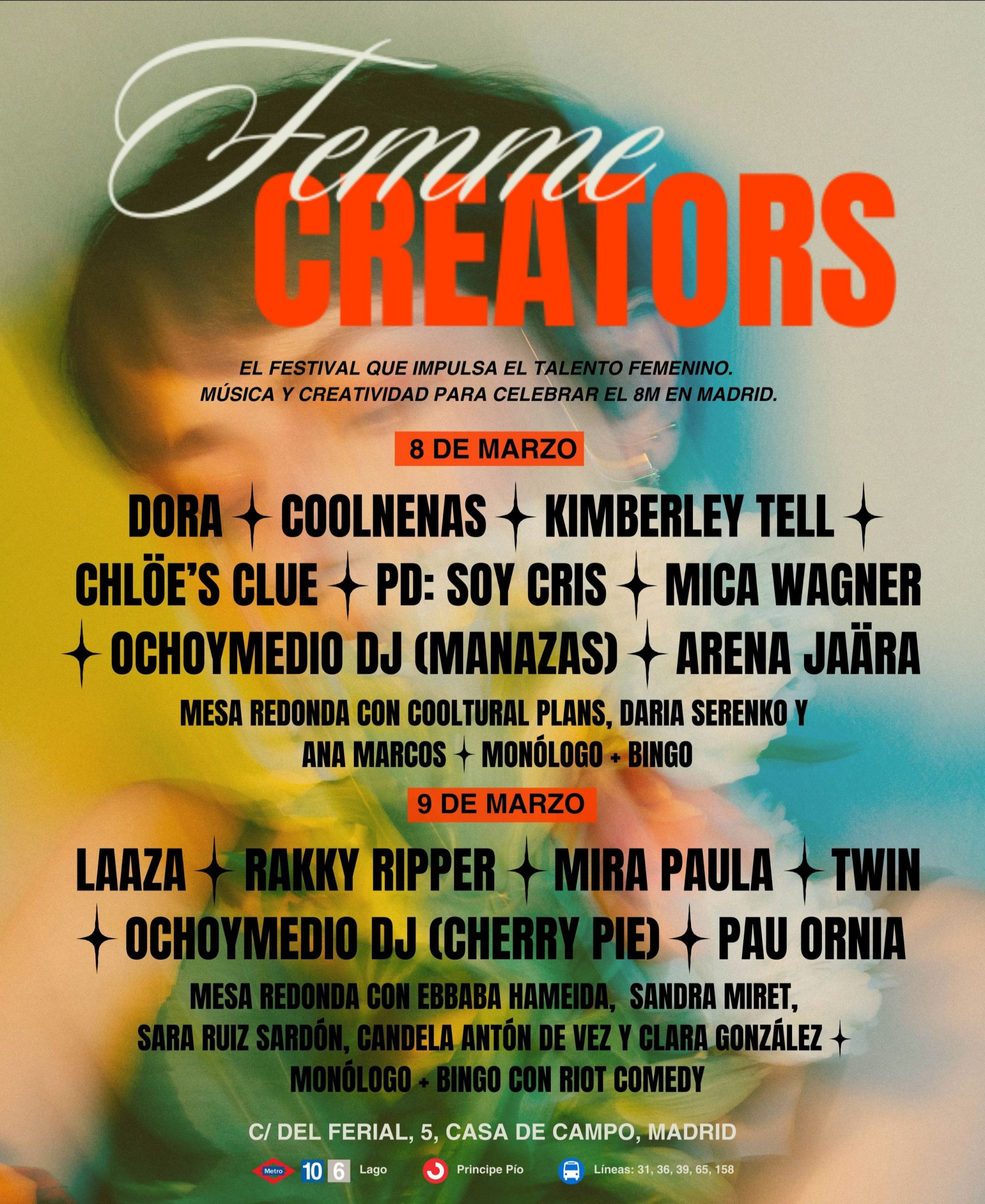 Ya tenemos los horarios de Femme Creators 2025, que el 8 y 9 de marzo vuelve a Madrid con una programación gratuita de mucho talento femenino