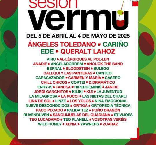 Ya tenemos la programación completa de Sesión Vermú 2025, un ciclo con hasta 82 conciertos gratuitos de 51 bandas en 23 municipios de Madrid