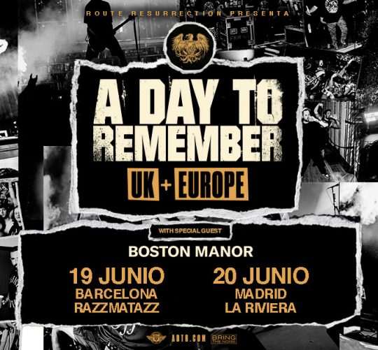 La icónica banda de pop-punk y metalcore A Day To Remember ha confirmado su esperado regreso a España con dos conciertos que serán geniales