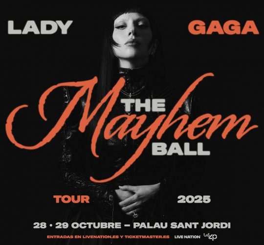 Siete años después de su última visita a nuestro país, Lady Gaga volverá al Palau Sant Jordi de Barcelona los días 28 y 29 de octubre de este año 2025