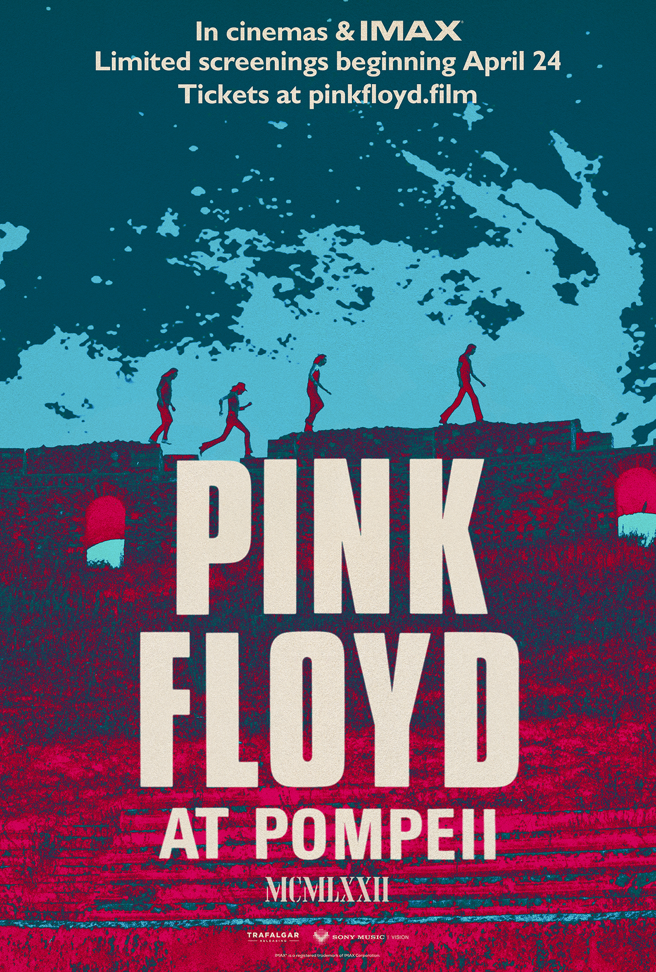 Pink Floyd at Pompeii llega a los cines españoles y de todo el mundo a partir del 24 de abril, en una versión mejorada de calidad excepcional
