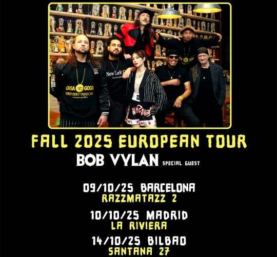 La banda Gogol Bordello anuncia su esperado regreso a España con tres fechas en octubre en importantes salas de Barcelona, Madrid y Bilbao