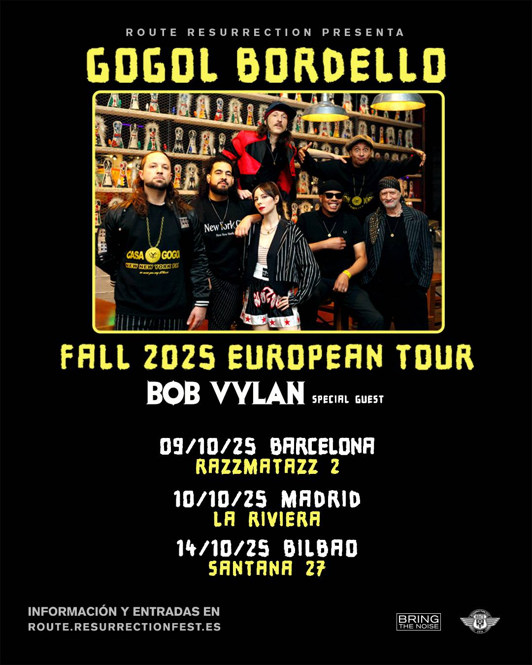 La banda Gogol Bordello anuncia su esperado regreso a España con tres fechas en octubre en importantes salas de Barcelona, Madrid y Bilbao