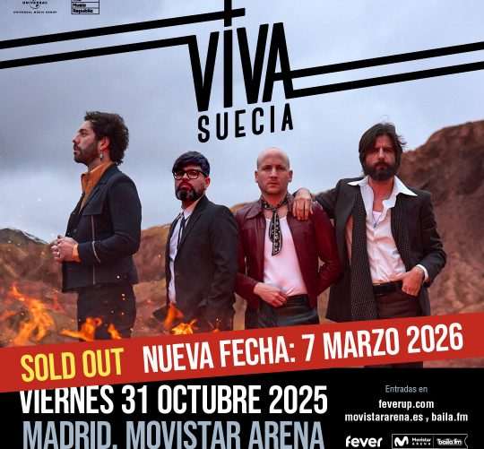 Viva Suecia anuncia dos conciertos en el Movistar Arena de Madrid