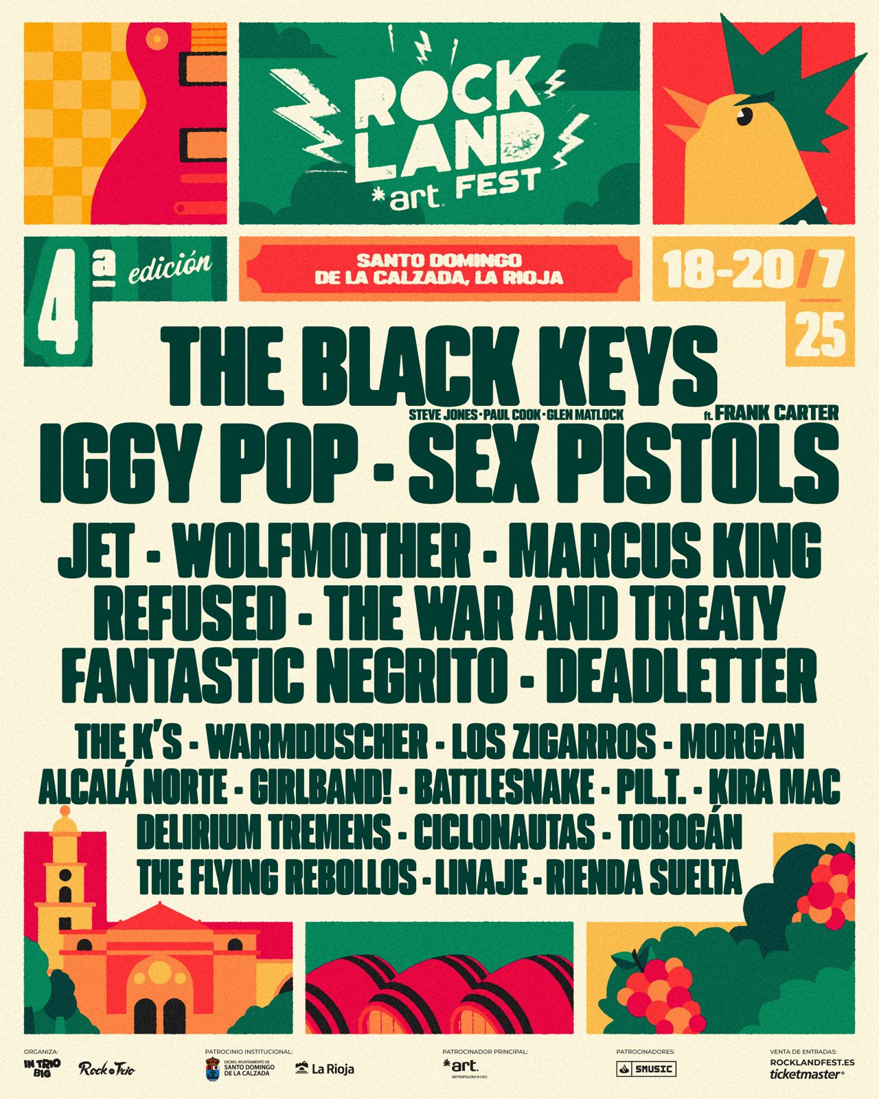 Rockland Fest 2025 desvela su cartel completo con la incorporación de The Black Keys, Marcus King, Fantastic Negrito, Girlband! y Warmduscher
