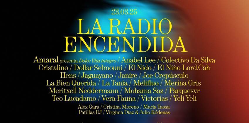 Cartel de La Radio Encendida 2025, el 23 de marzo en La Casa Encendida de Madrid