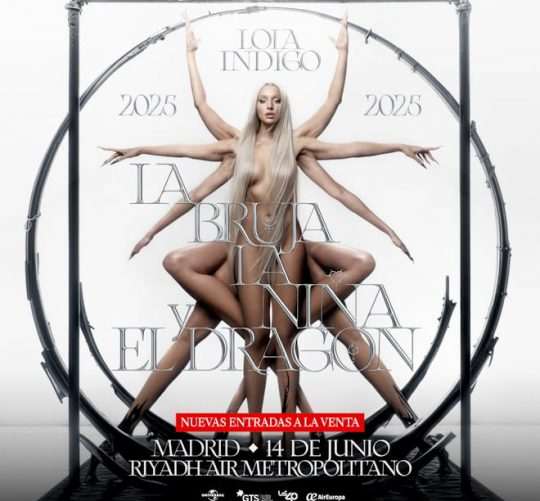 Lola Indigo confirma su concierto en Madrid el próximo 14 de junio, pero con traslado del estadio inicialmente anunciado, Santiago Bernabéu, al Metropolitano