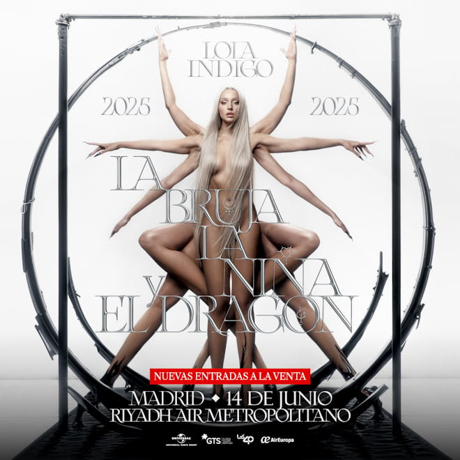 Lola Indigo confirma su concierto en Madrid el próximo 14 de junio, pero con traslado del estadio inicialmente anunciado, Santiago Bernabéu, al Metropolitano