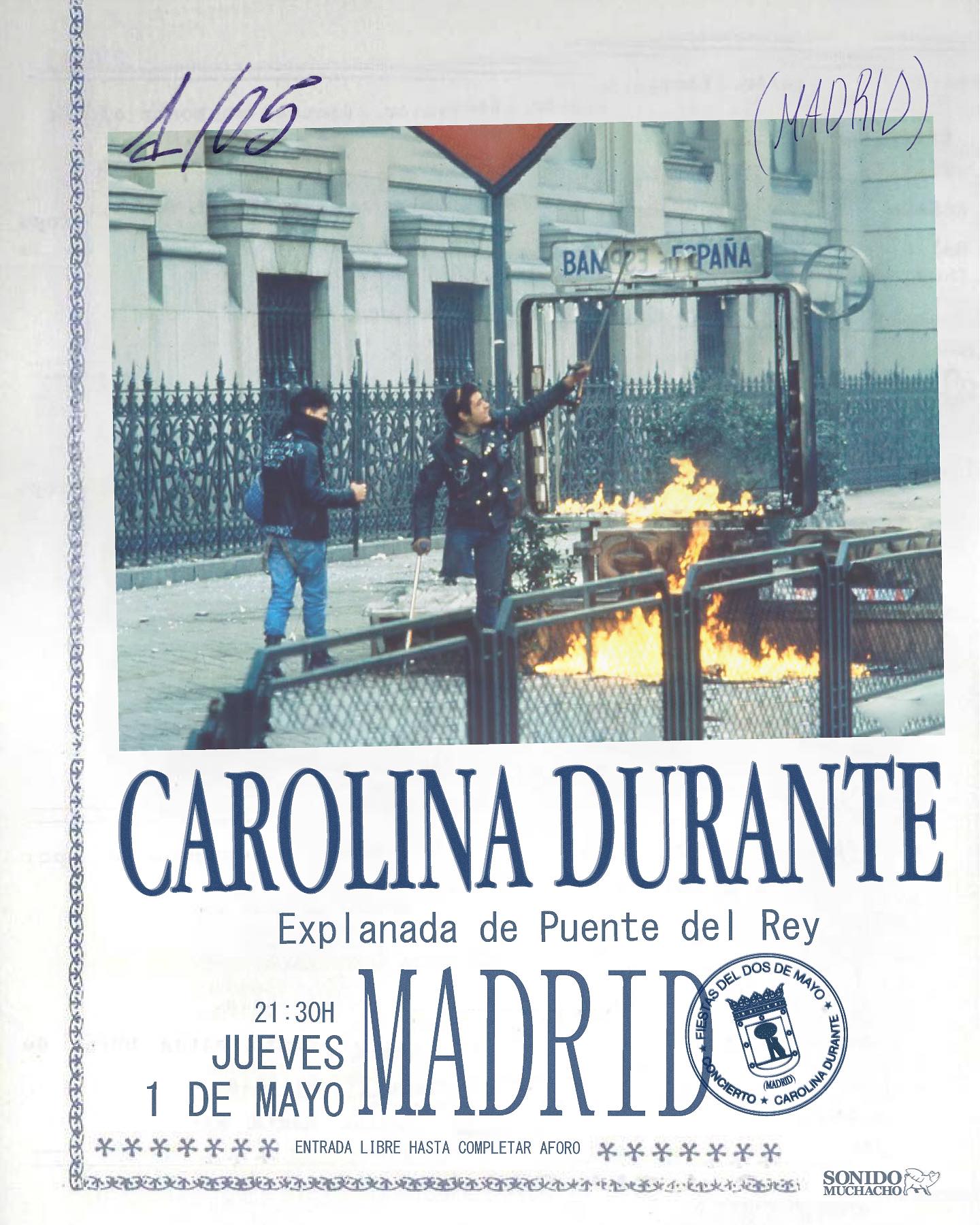 Carolina Durante darán un concierto gratis en Madrid. La cita será tan pronto como este jueves 1 de mayo en la Explanada del Puente del Rey