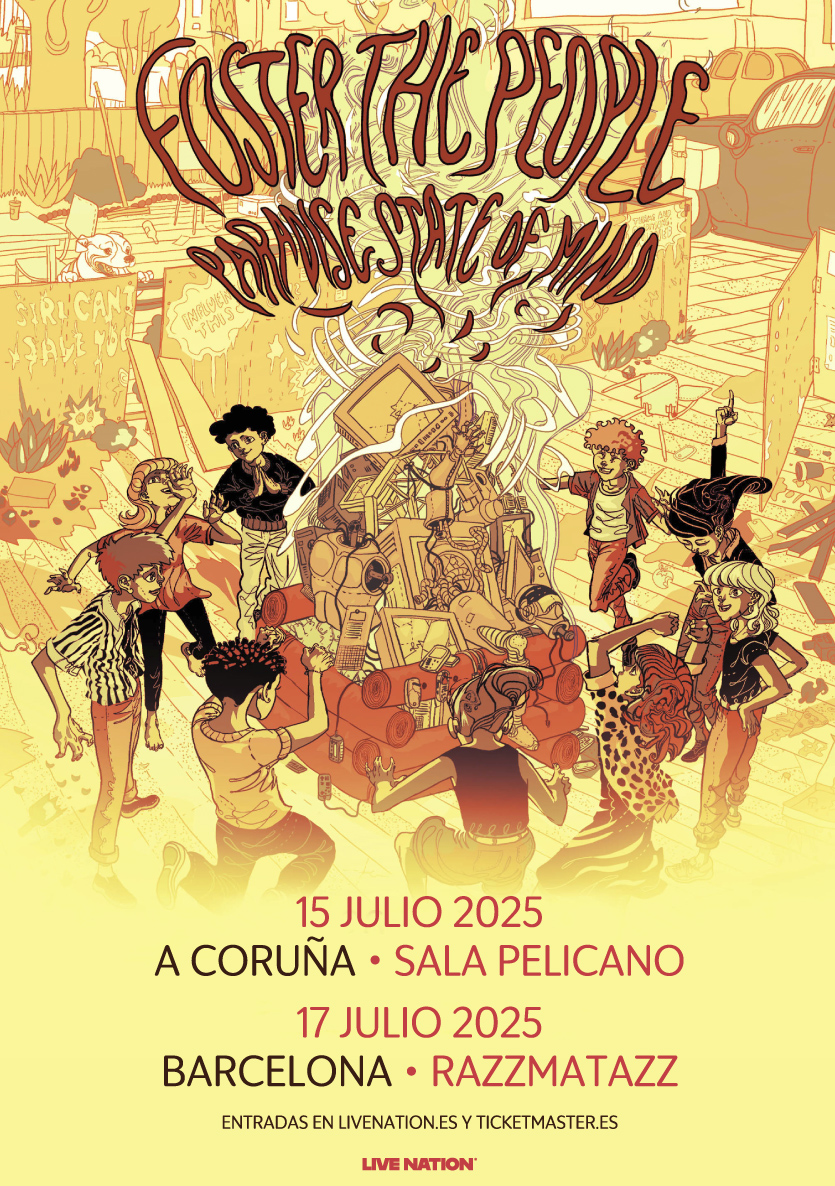 Foster The People ha confirmado dos conciertos en salas de nuestro país como parte de su gira 'Paradise State Of Mind Tour 2025'