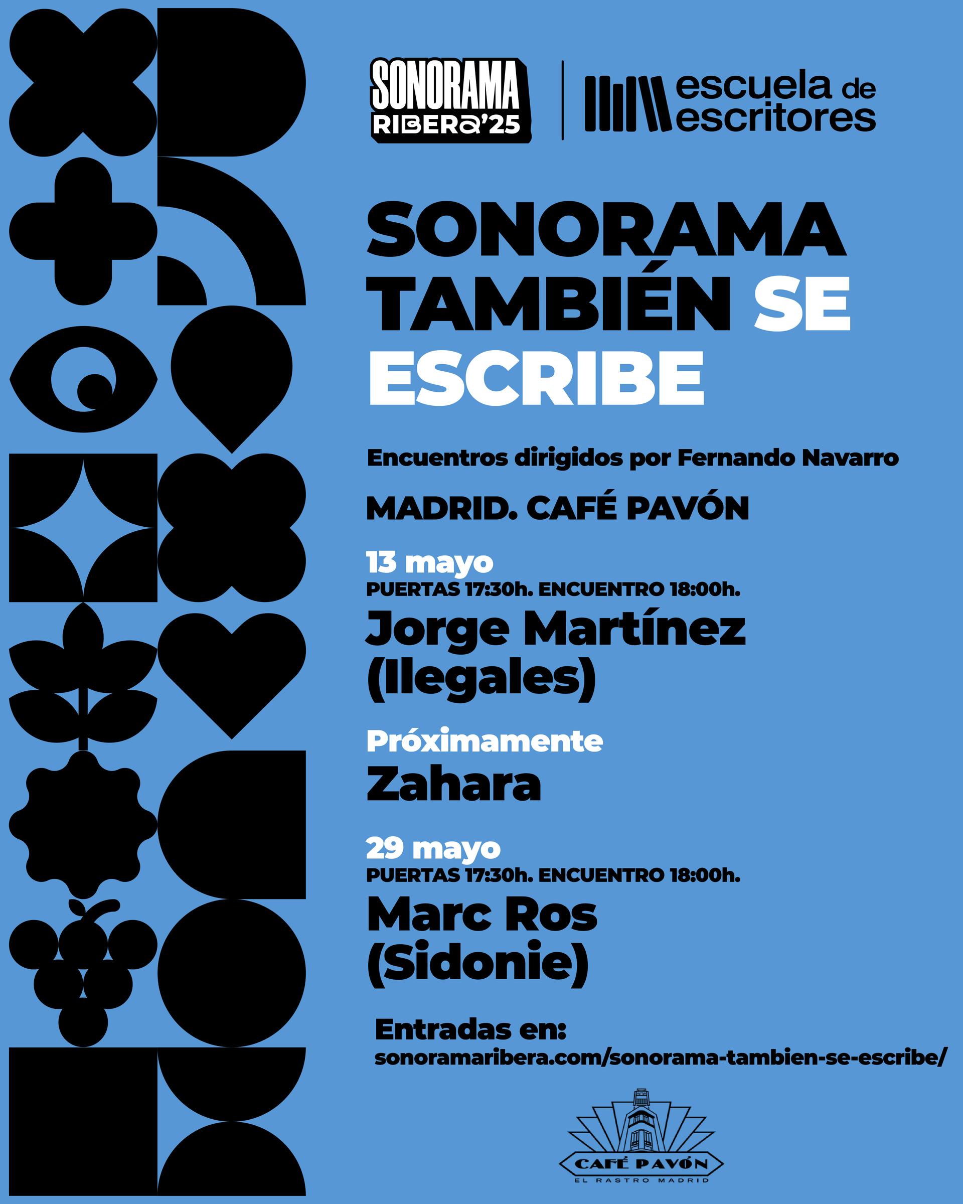 Vuelve a Madrid 'Sonorama también se escribe'. El evento organizado por Sonorama Ribera y la Escuela de Escritores regresa al Café Pavón