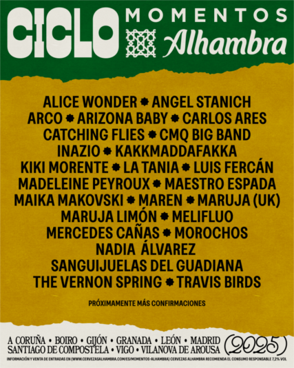 Coincidiendo con el centenario de Cervezas Alhambra, este año 2025 vuelve a escena el ciclo de conciertos Momentos Alhambra