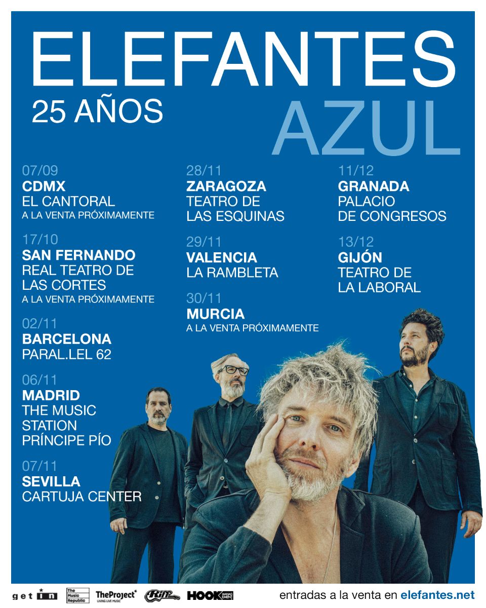 Elefantes celebrará con una gira especial los 25 años de su disco 'Azul', producido por Bunbury y un momento clave en su larga trayectoria