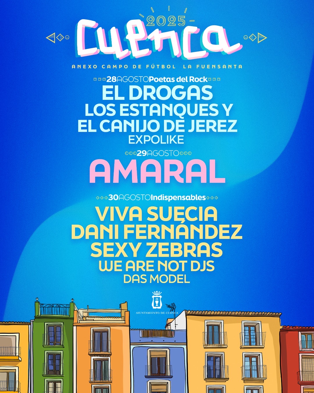 Los conciertos de la Feria y Fiestas de San Julián 2025 ya tienen protagonistas y fechas, en el anexo del campo de fútbol de La Fuensanta.