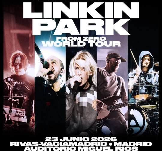 Linkin Park anuncia un concierto en nuestro país que tendrá lugar el próximo 23 de junio de 2026 en el Auditorio Miguel Ríos de Rivas Vaciamadrid.