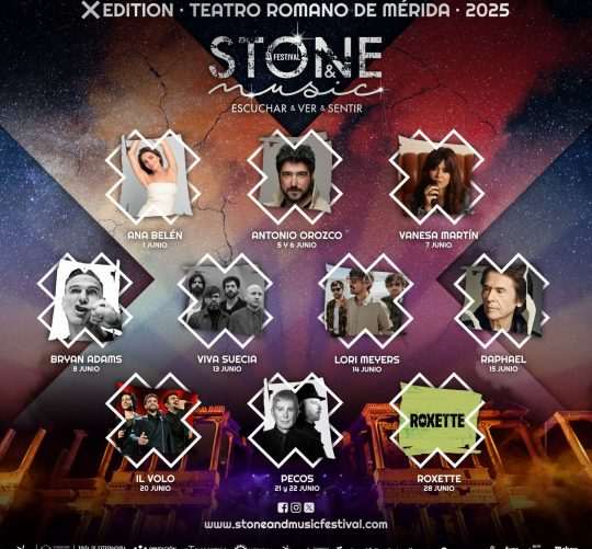 Roxette actuará en el Stone & Music Festival 2025 el 28 de junio, siendo los encargados de poner el broche final a esta cercaba décima edición