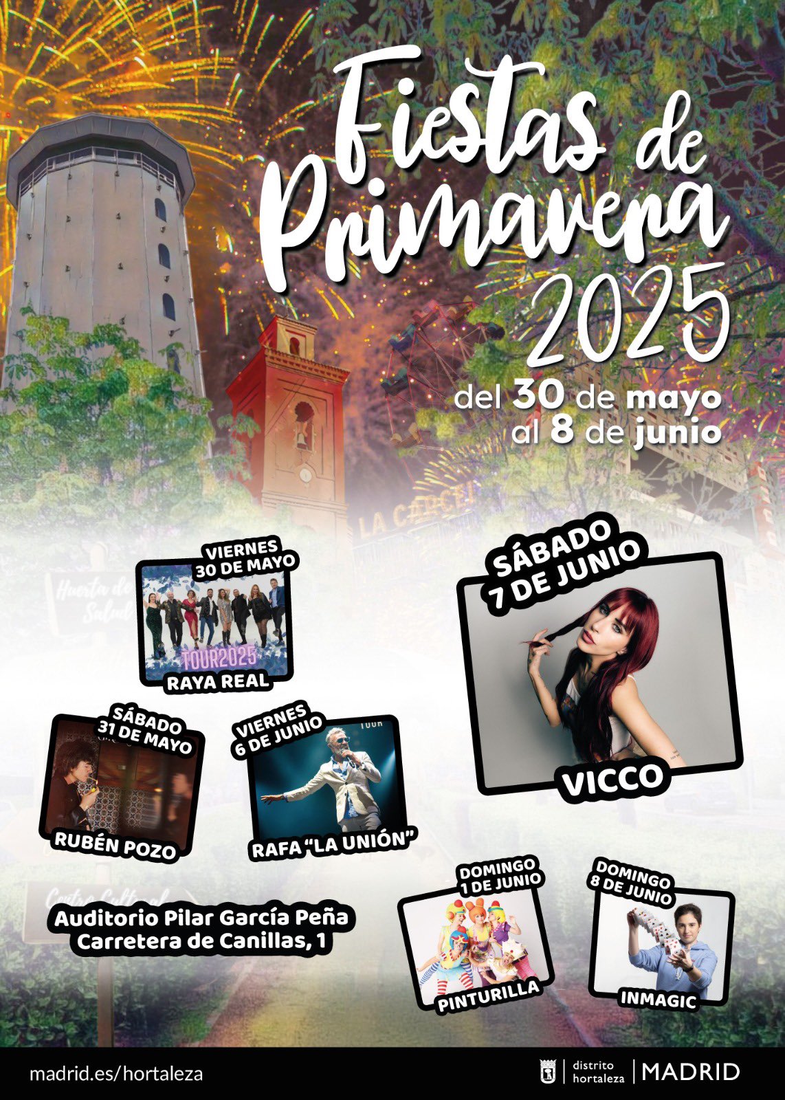 Del 30 de mayo al 8 de junio de este 2025, Hortaleza conmemora con sus tradicionales fiestas los 75 años como distrito con conciertos y más