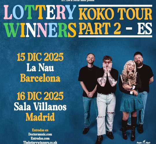La banda inglesa Lottery Winners pasará con dos conciertos por España dentro de su gira 'Koko Tour Part 2' en salas de Barcelona y Madrid