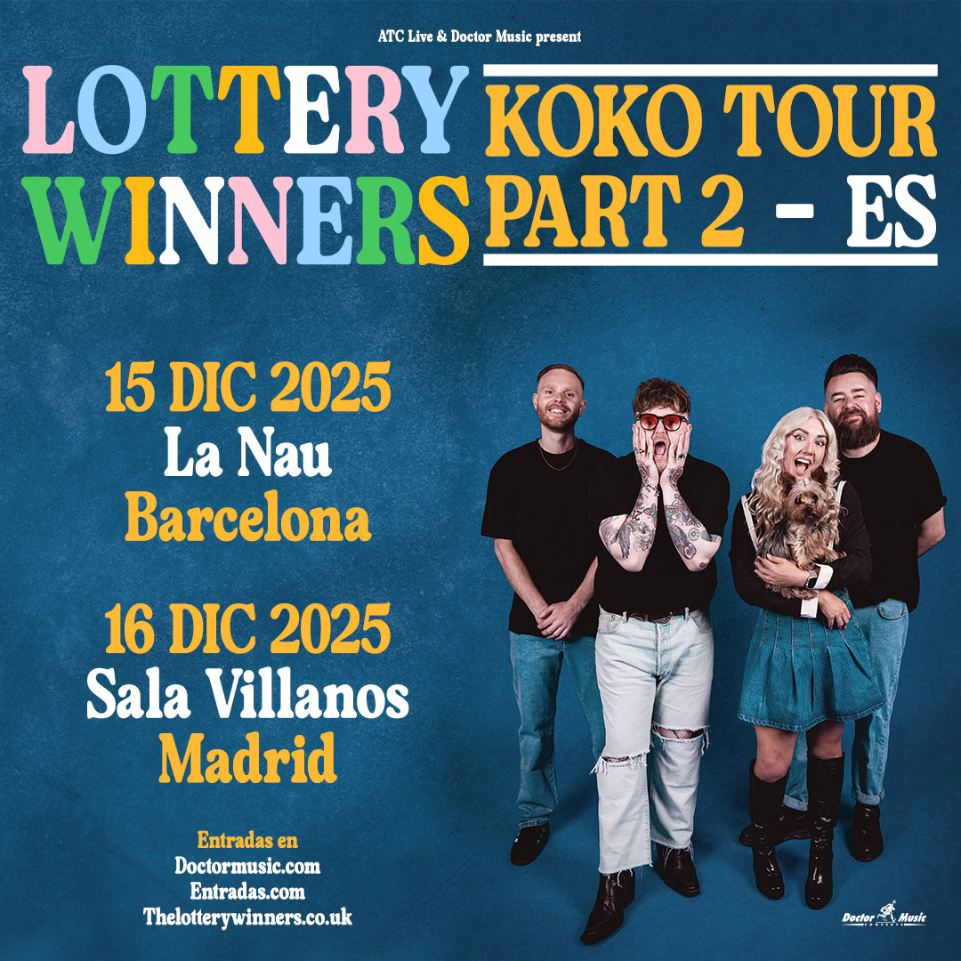 La banda inglesa Lottery Winners pasará con dos conciertos por España dentro de su gira 'Koko Tour Part 2' en salas de Barcelona y Madrid