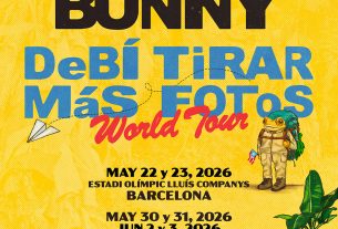 Ya son ocho los conciertos que Bad Bunny dará en España en 2026. Dos en el Estadi Olímpic de Barcelona y seis en el Metropolitano de Madrid.