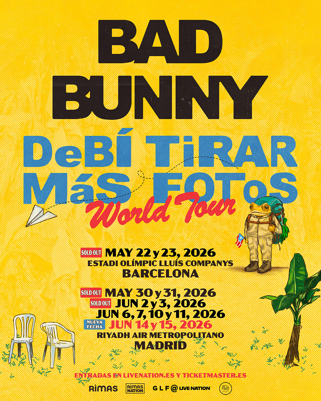 Bad Bunny dará ocho conciertos en el Metropolitano y dos en el Olímpic