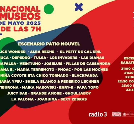 Radio 3 llenará de música el Museo Reina Sofía de Madrid para conmemorar el Día Internacional de los Museos el próximo viernes día 23 de mayo