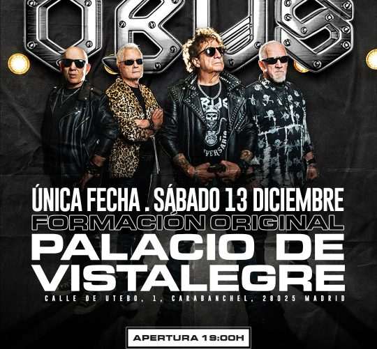 Obús reúne a su formación original para un concierto especial que tendrá lugar el próximo 13 de diciembre en el Palacio Vistalegre de Madrid