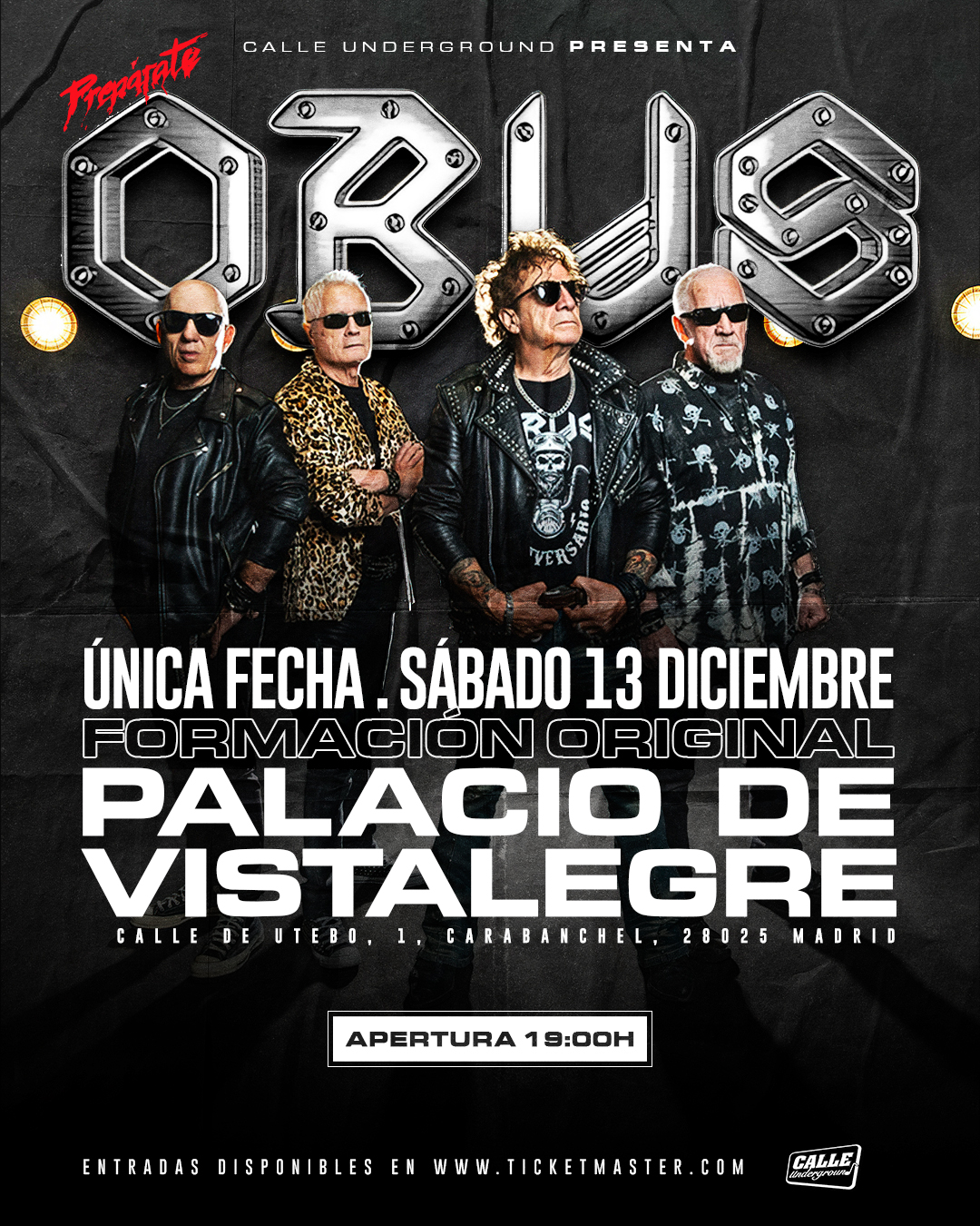 Obús reúne a su formación original para un concierto especial que tendrá lugar el próximo 13 de diciembre en el Palacio Vistalegre de Madrid