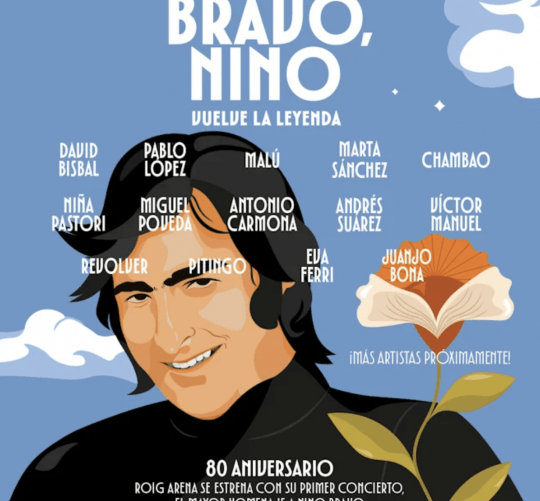 El próximo sábado 6 de septiembre el Roig Arena abrirá sus puertas en Valencia con un homenaje a Nino Bravo como gran inauguración estelar