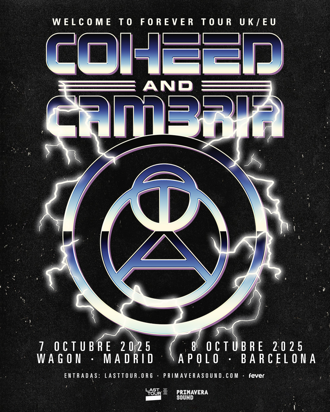 Coheed and Cambria anuncia conciertos en Madrid y Barcelona. La banda visitará el 7 de octubre de la sala Wagon y el 8 de octubre la Apolo