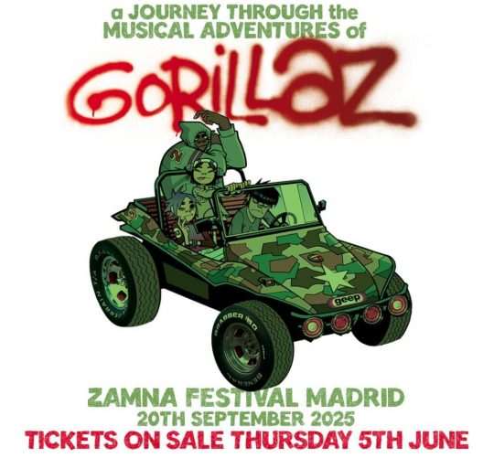 Gorillaz es el artista estelar de la primera edición del Pulse of Gaia Festival de Madrid. La cita es el sábado 20 de septiembre