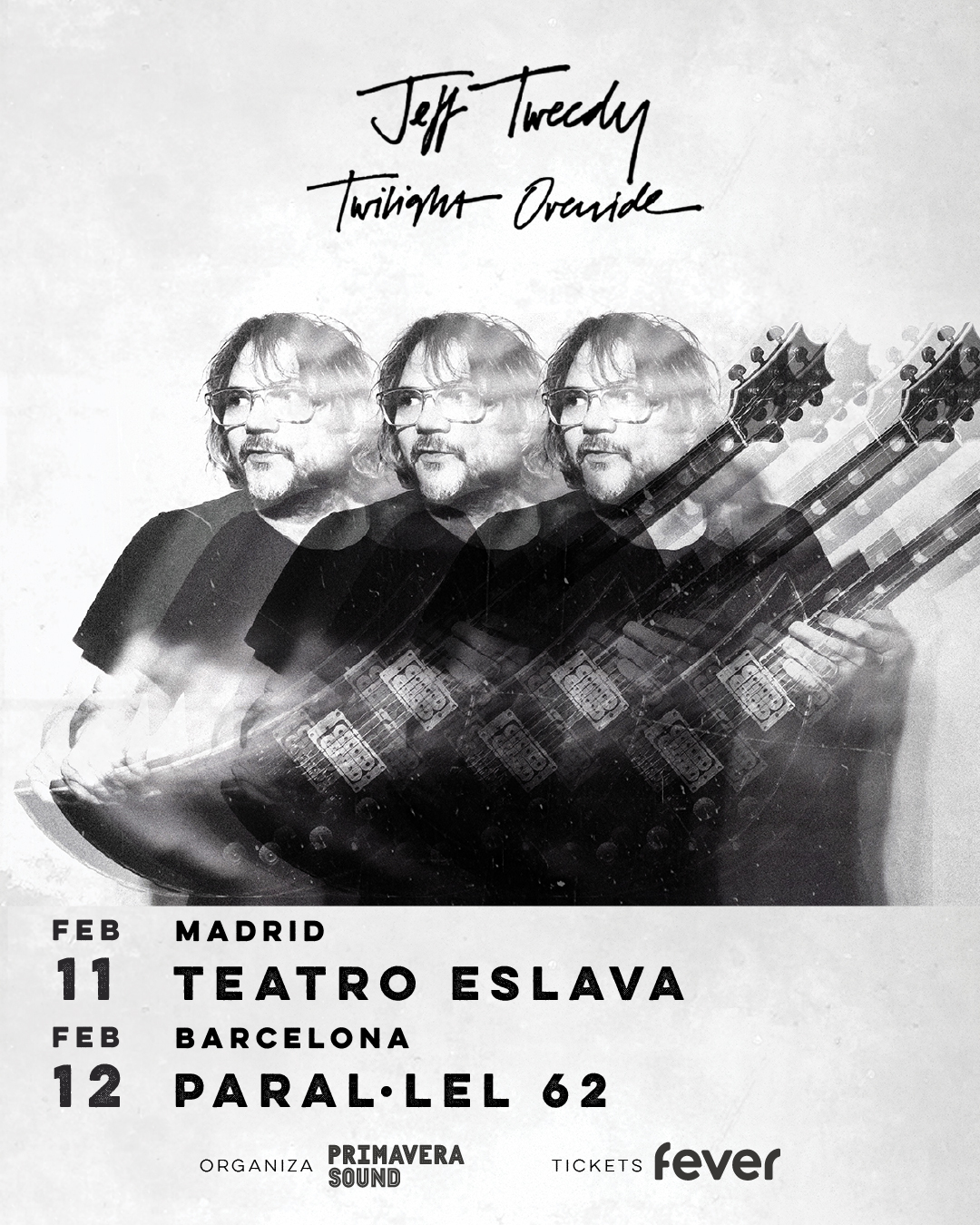 Jeff Tweedy actuará en salas de Madrid y Barcelona en febrero. El líder de Wilco tocará el día 11 en el Teatro Eslava y el 12 en Paral·lel 62