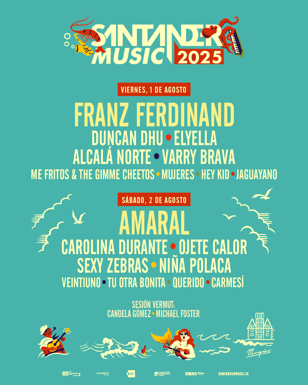 El Santander Music se celebrará el viernes 1 y el sábado 2 de agosto de 2025 en su emblemática localización de la Campa de la Magdalena