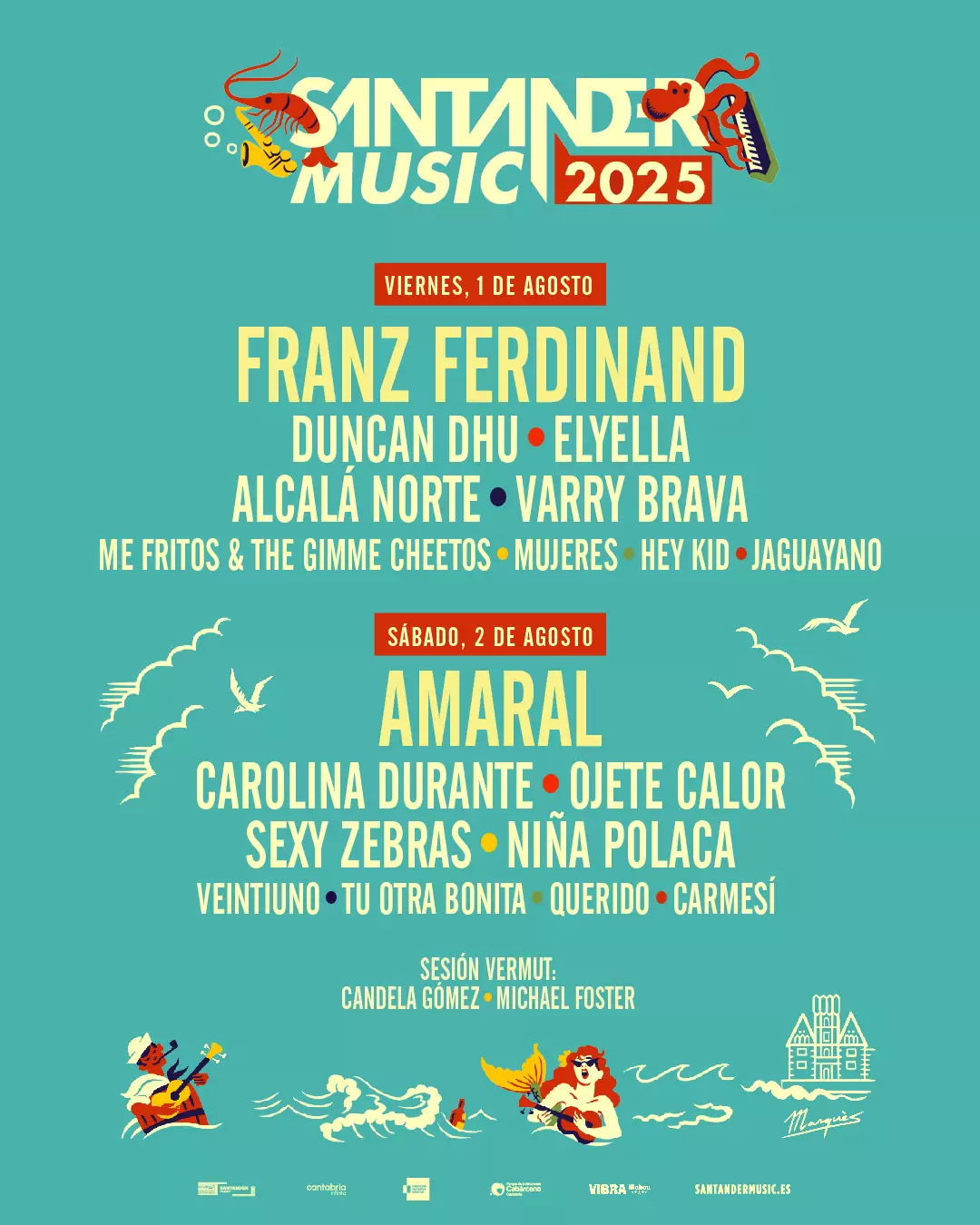 El Santander Music se celebrará el viernes 1 y el sábado 2 de agosto de 2025 en su emblemática localización de la Campa de la Magdalena