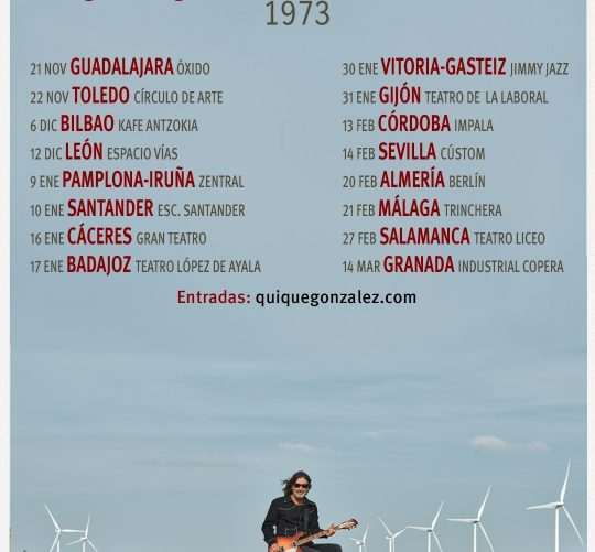 Tras anunciar la publicación en octubre de su nuevo disco, '1973', el músico Quique González presenta las primeras fechas de su nueva gira