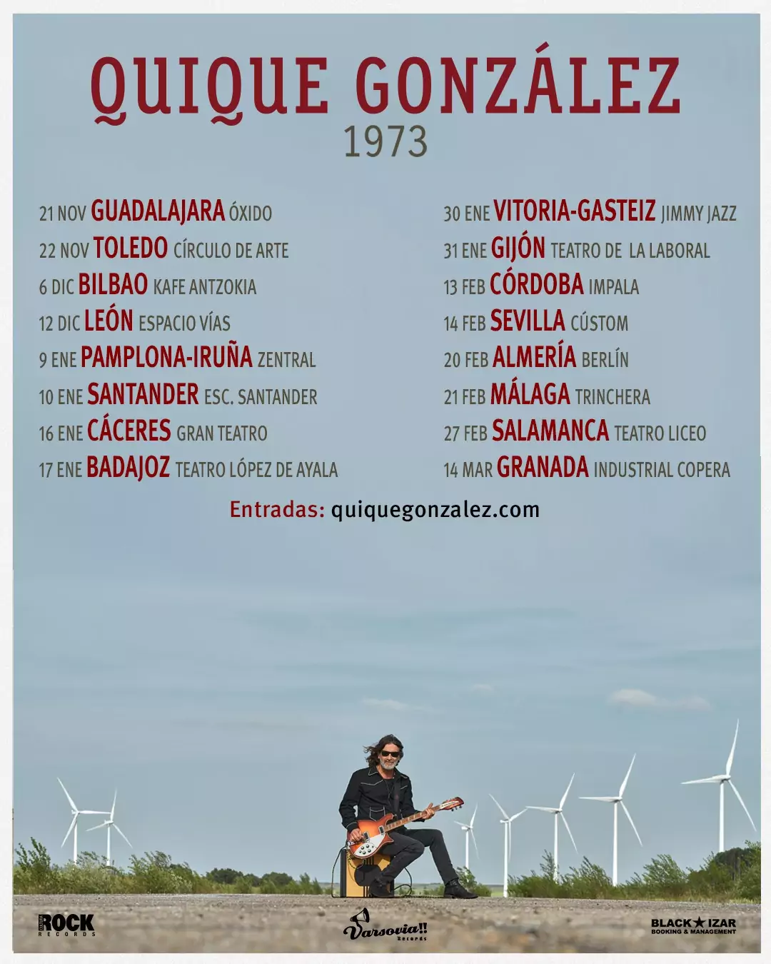 Tras anunciar la publicación en octubre de su nuevo disco, '1973', el músico Quique González presenta las primeras fechas de su nueva gira