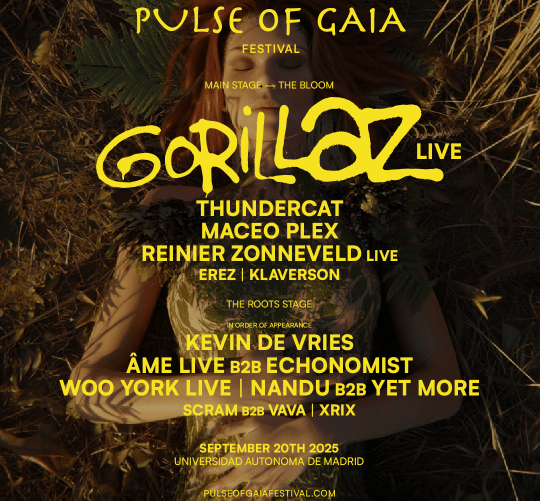 Pulse of Gaia, el revolucionario festival que llegará a Madrid el próximo 20 de septiembre, desvela nuevas incorporaciones a su cartel
