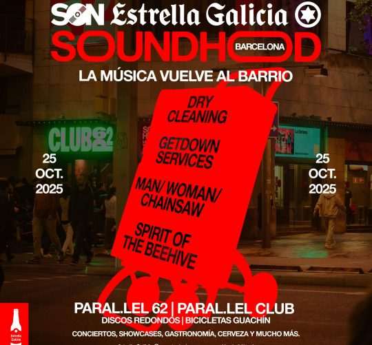 El sábado 25 de octubre, SON Estrella Galicia celebrará una nueva edición de Soundhood en Barcelona después de pasar este año por ciudades como A Coruña, Granada o Londres.