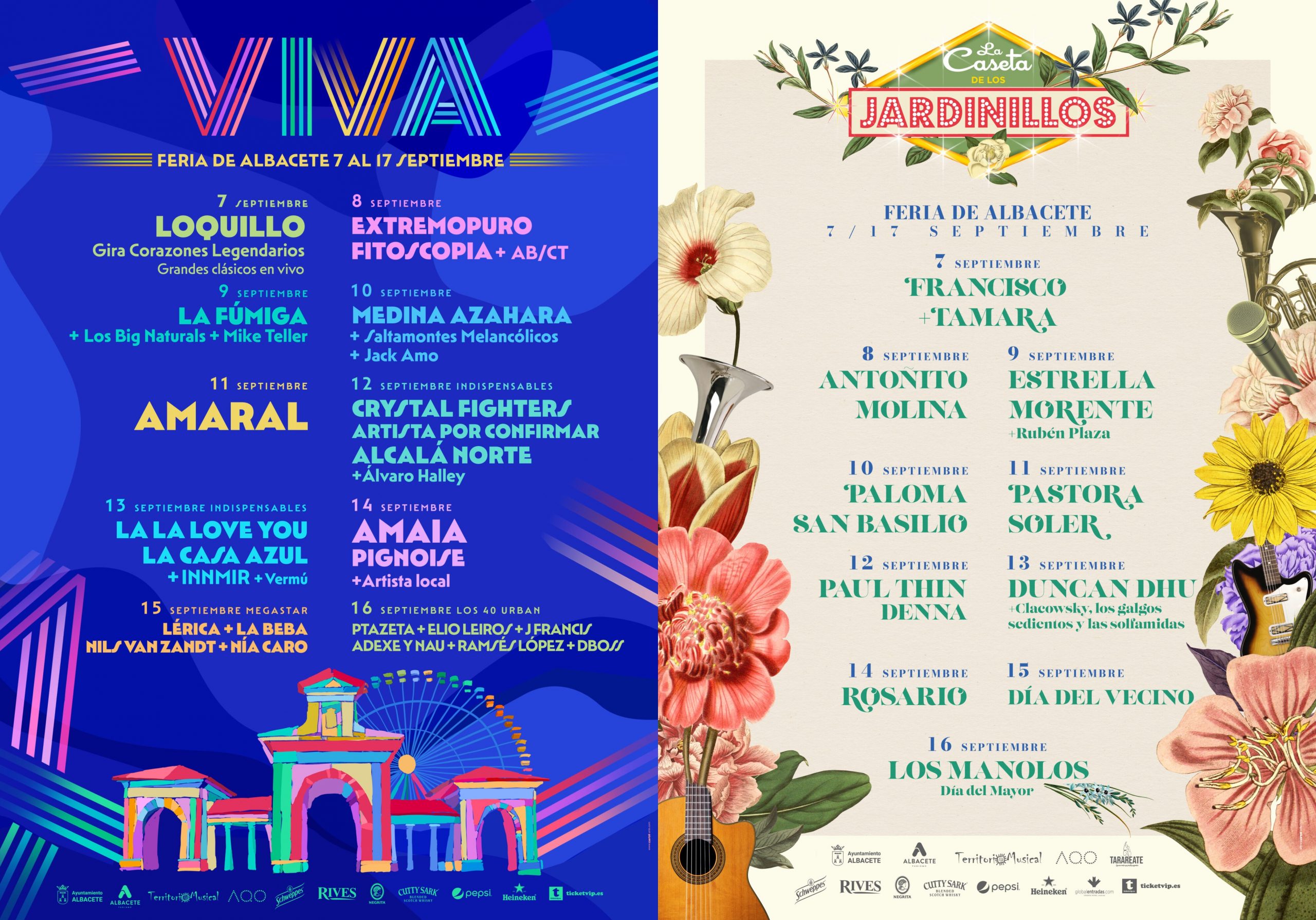 Programación completa de los conciertos de la Feria de Albacete 2025, en distintos espacios de la ciudad desde el 7 hasta el 16 de septiembre