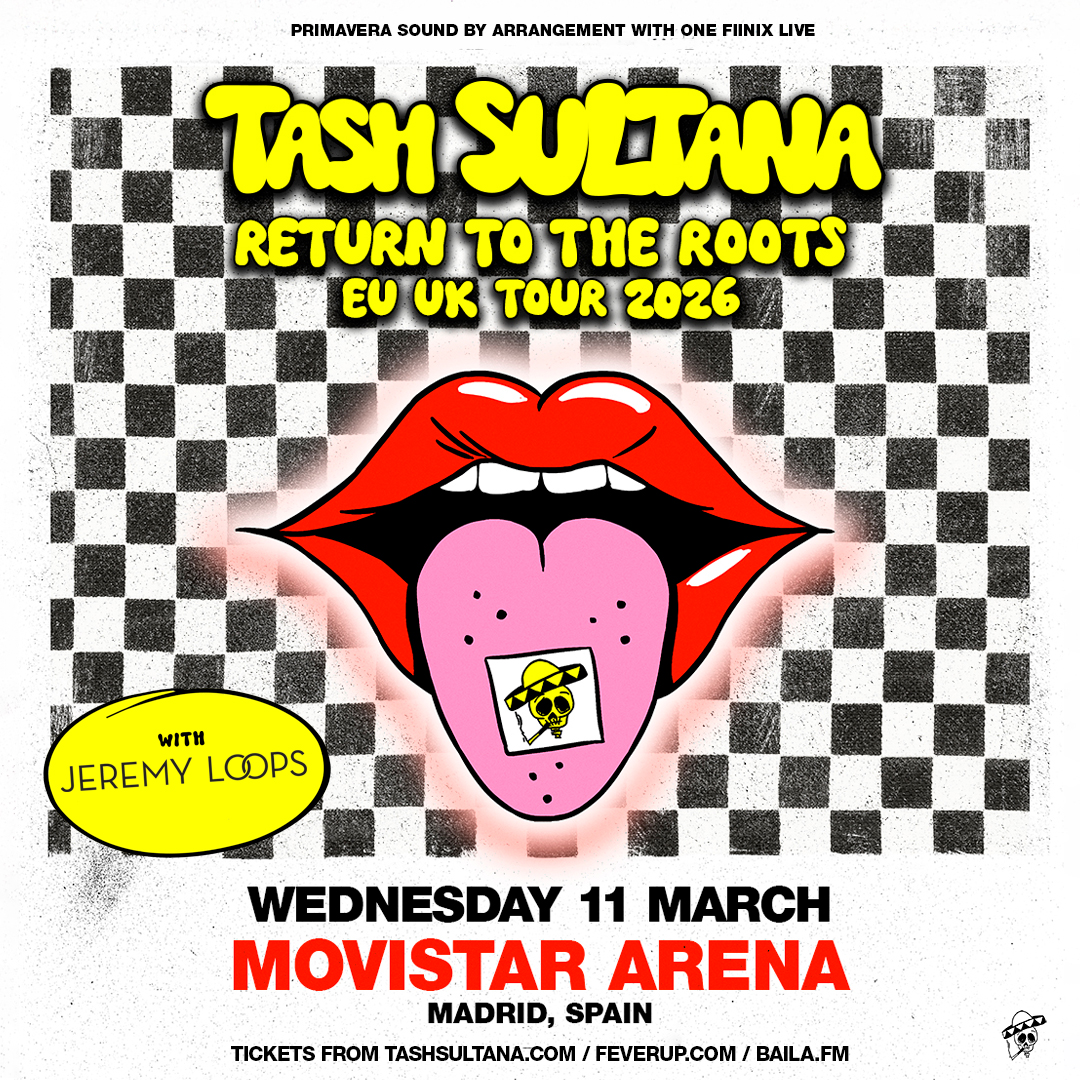 La cantante y multiinstrumentista Tash Sultana transformará el Movistar Arena de Madrid en su dormitorio el próximo 11 de marzo de 2026