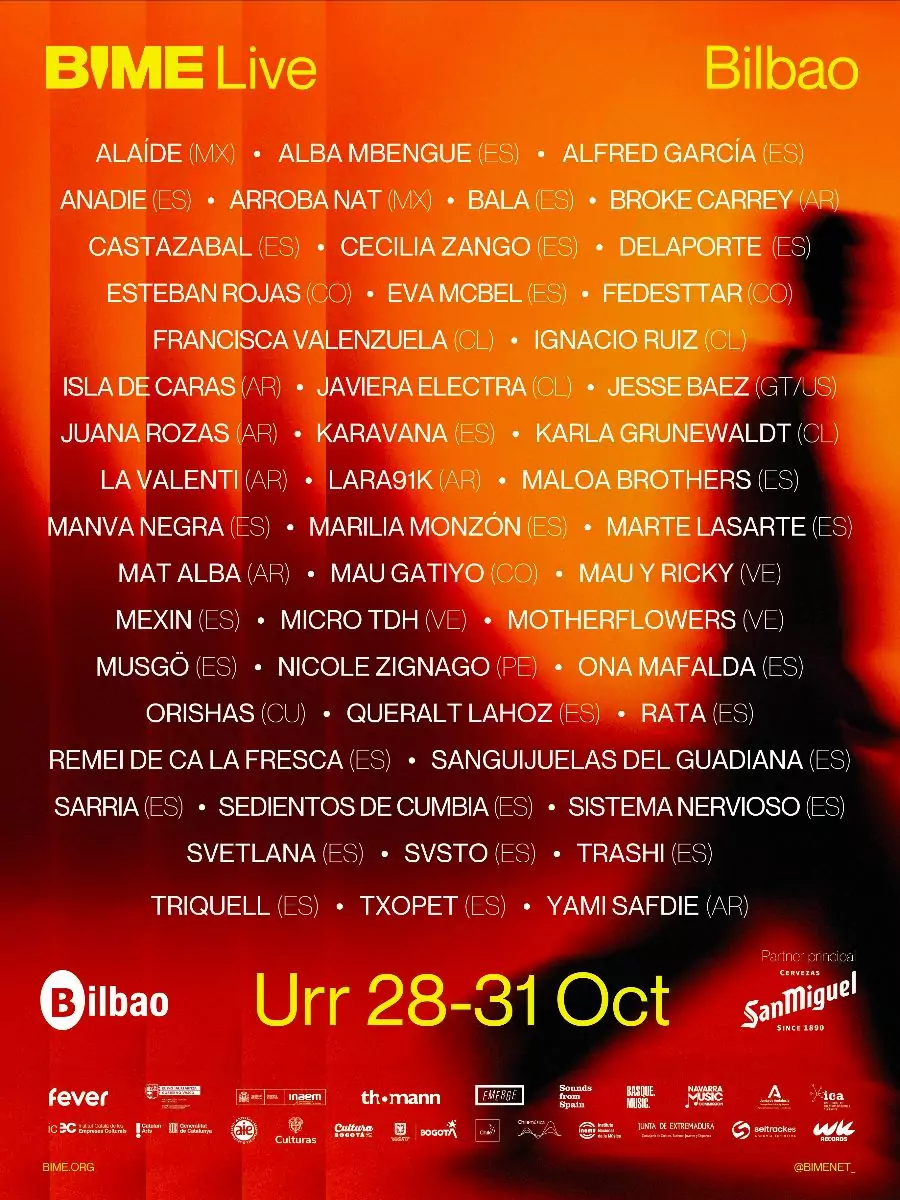 BIME 2025 anuncia el primer avance del cartel de BIME Live, que transformará Bilbao en un gran circuito para artistas con proyección global