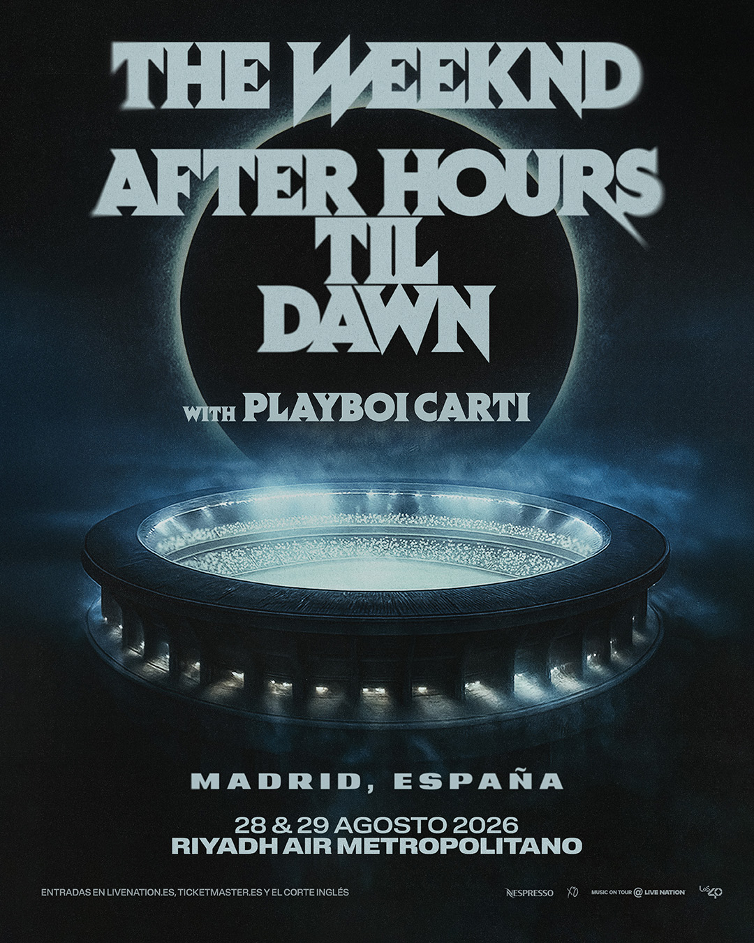 Ya se conocen los precios para los dos conciertos The Weeknd en el estadio Riyadh Air Metropolitano de Madrid en agosto del próximo año 2026