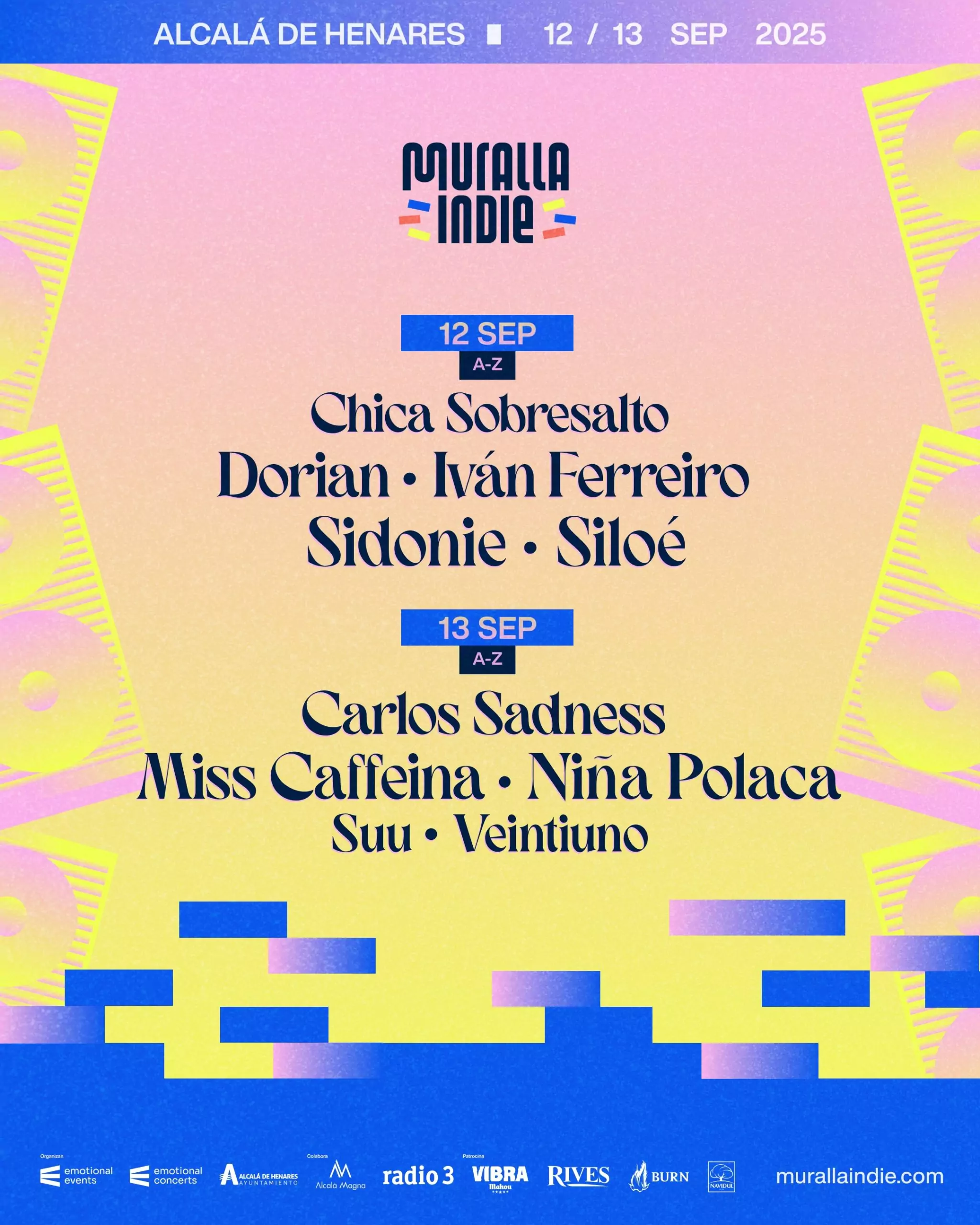 Ya tenemos los horarios de la primera edición de Muralla Indie, que tendrá lugar en Alcalá de Henares los próximos días 12 y 13 de septiembre